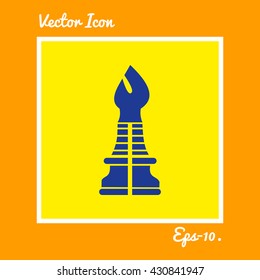 Chess Bishop Icon. Eps-10.