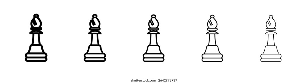 chess bishop icon Flat design on isolated background