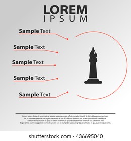 chess bishop icon. chess bishop infographics template