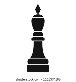 Chess bishop icon. Simple illustration of chess bishop vector icon for web design isolated on white background