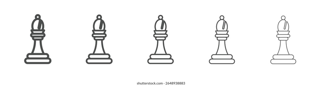 chess bishop icon simple isolated vector sign