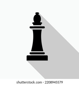 Chess Bishop Icon. Strategy Symbol.