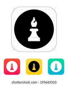 Chess Bishop icon. Vector illustration.