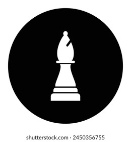 chess bishop logo vector illustration design