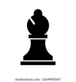 Chess bishop silhouette icon. Vector.