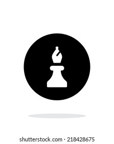 Chess Bishop simple icon on white background. Vector illustration.