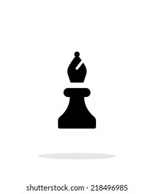 Chess Bishop simple icon on white background. Vector illustration.