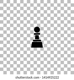 Chess. Black flat icon on a transparent background. Pictogram for your project