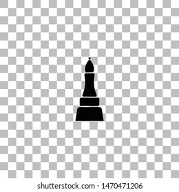 Chess. Black flat icon on a transparent background. Pictogram for your project