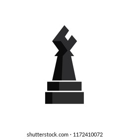 Chess black icon. Vector illustration