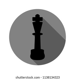 Chess Black King. Vector.