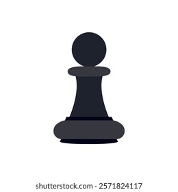 Chess black pawn piece vector emoji illustration