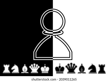 chess black and white, color equality