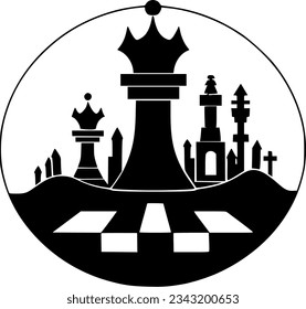 Chess | Black and White Vector illustration