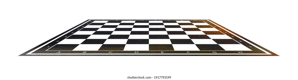 chess board  in angle perspective stock vector background