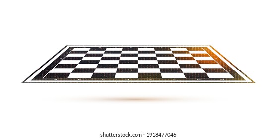 Chess Board  In Angle Perspective 
 Stock Vector Background