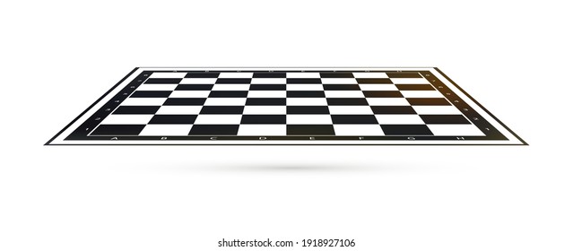 chess board in angle perspective stock vector background
