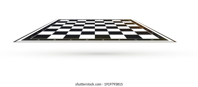 chess board in angle perspective stock vector background