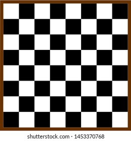 Chess board background design, black and white icon, vector illustration.