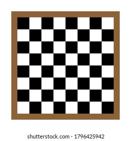 Chess board black and white leisure and sport game vector illustration