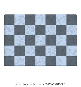 Chess board door mat icon cartoon vector. Carpet house. Decoration clean