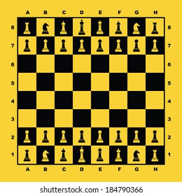 Chess Board with Chess Figures