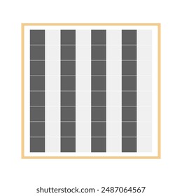 Chess Board flat design vector, illustration. Minimalist 2D empty chess board.