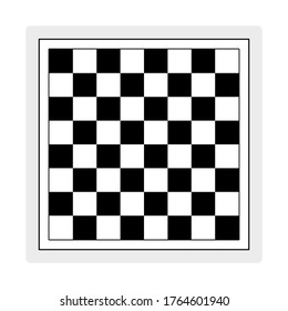 Chess board in flat style. Checkerboard game. Chessboard background. Illustration vector.