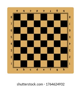 Chess board in flat style. Checkerboard game. Checkerboard pattern. Illustration vector.