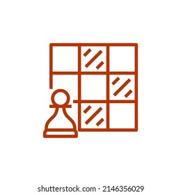 Chess board game icon. Chess icon design vector illustration.