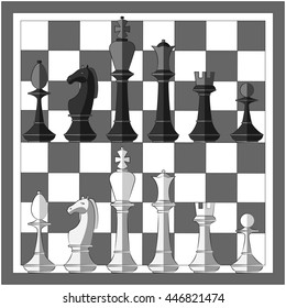 Chess board. Game. Icon set