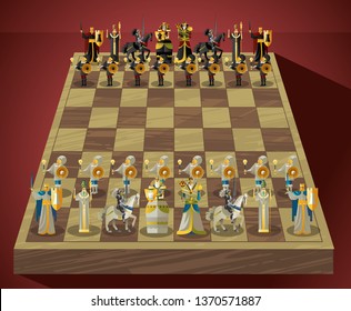 chess board game strategy characters