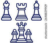chess board game vector illustration