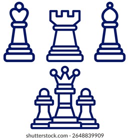 chess board game vector illustration