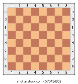 chess Board for chess games, vector template