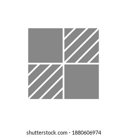 Chess board gray icon. Board game, table entertainment symbol