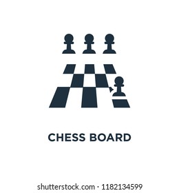 Chess board icon. Black filled vector illustration. Chess board symbol on white background. Can be used in web and mobile.