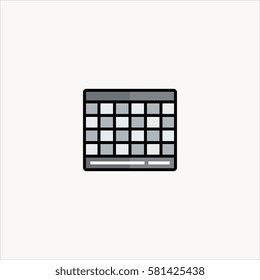 chess board icon flat design