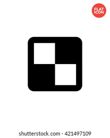 Chess board Icon Flat Style Isolated Vector Illustration