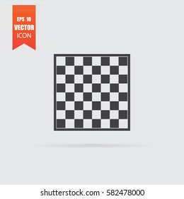 Chess board icon in flat style isolated on grey background. For your design, logo. Vector illustration.