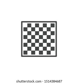 Chess board icon flat template color editable. chess symbol vector sign Black pictogram on white background.