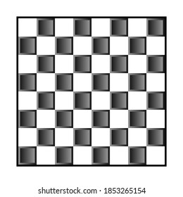Icono del tablero de ajedrez sobre fondo blanco. Ilustración vectorial.