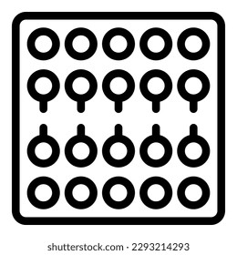 Chess board icon outline vector. Online bet. Computer design