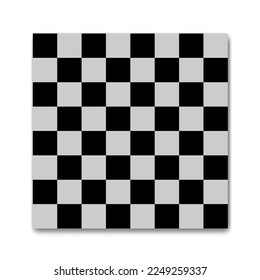 Chess board icon with shadow under. Flat vector illustration.