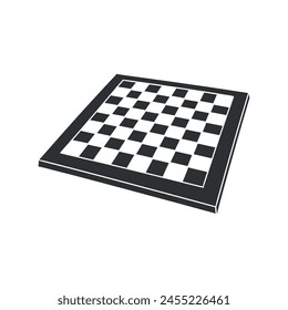 Chess Board Icon Silhouette Illustration. Board Games Vector Graphic Pictogram Symbol Clip Art. Doodle Sketch Black Sign.