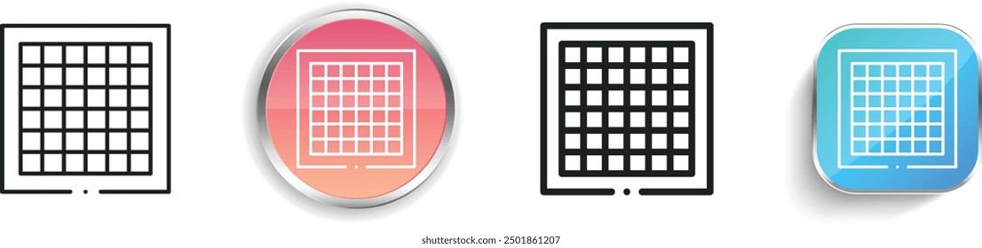 chess board icon. Thin Linear, Regular and Button Style Design Isolated On White Background