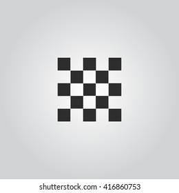 Chess board icon vector