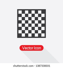Chess Board Icon Vector Illustration In Flat Style Eps10