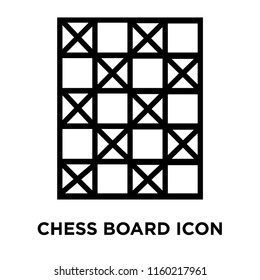 Chess Board icon vector isolated on white background, Chess Board transparent sign , linear symbol and stroke design elements in outline style