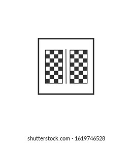 chess board Icon vector sign isolated for graphic and web design. chess board symbol template color editable on white background.